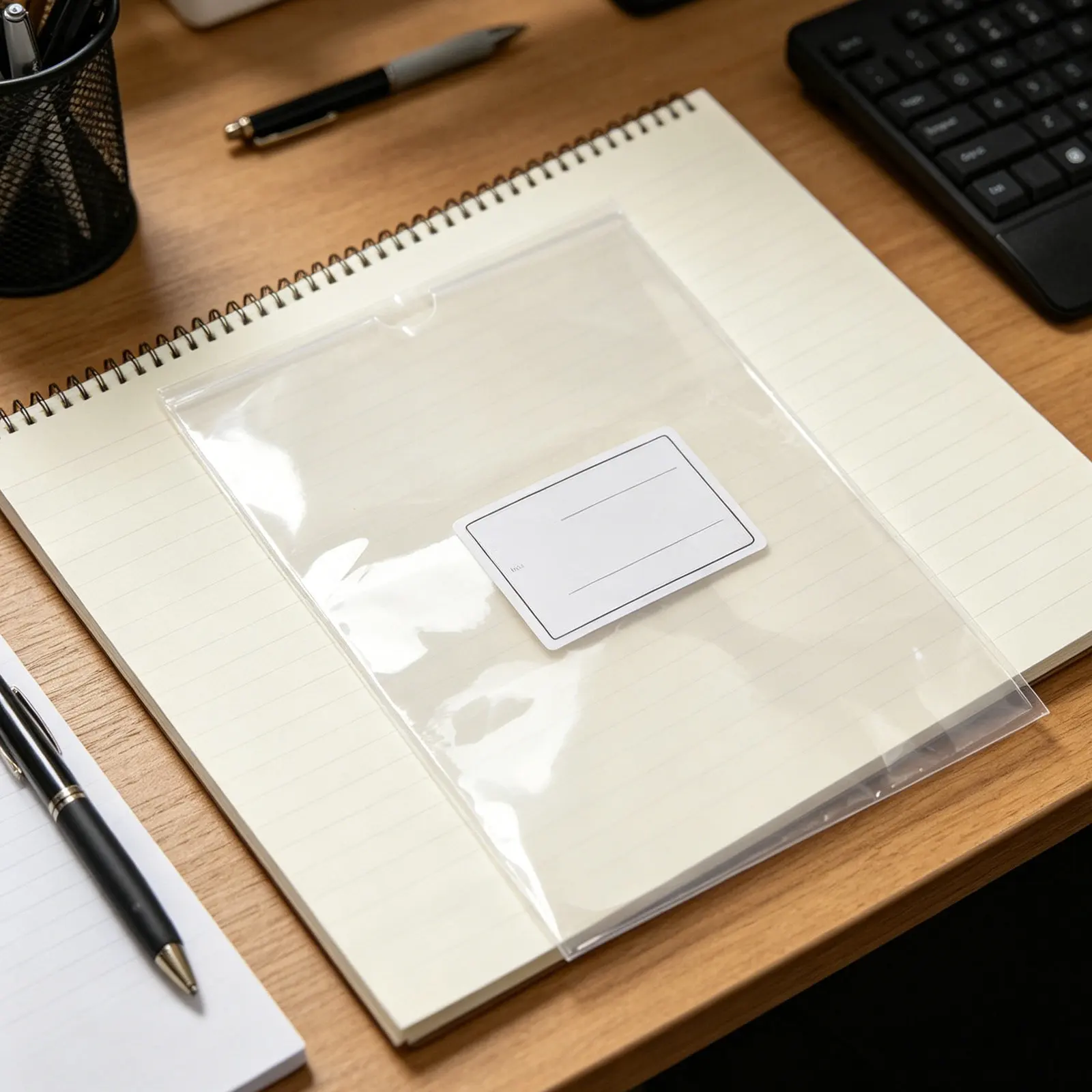 10Pcs Self Adhesive Display Pockets Transparent Peel and Stick Clear Sheet Protectors Waterproof Paper Sleeves for Classroom - view 2