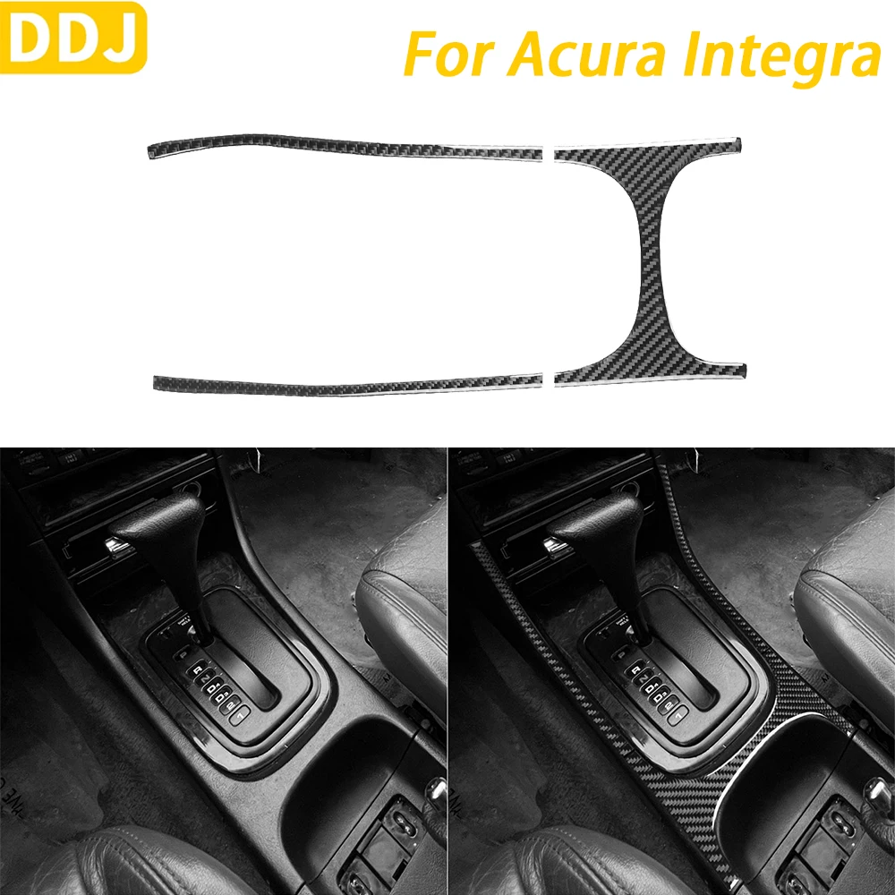 

For Acura Integra 1994-2001 Accessories Carbon Fiber Center Console Gear Shift Panel Frame Cover Decorative Car Interior Sticker