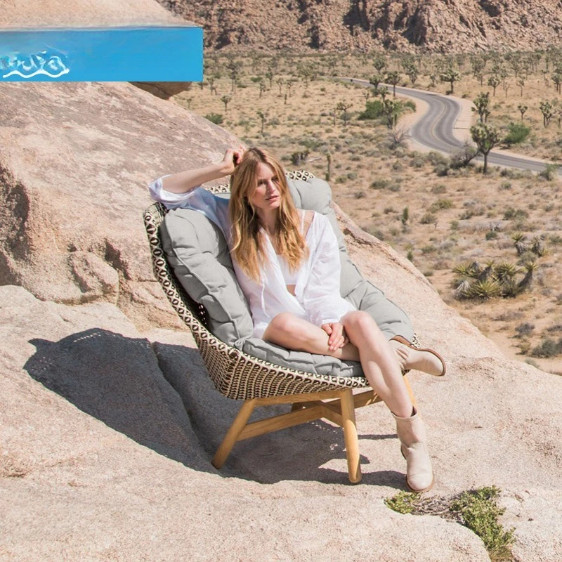 Outdoor rope bar chairs, courtyard outdoor restaurant bar villa bed and breakfast outdoor high stool cafe bar chairs