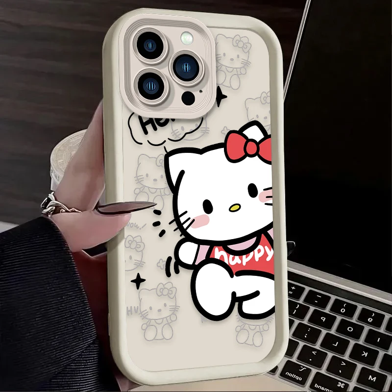 Чехол с рисунком «Hello Kitty Pochacco» для iPhone 17 Air 16E 15 14 13 12 11 Pro Max X XS X S Max XR SE 2020 SE4 7 8 Задняя крышка