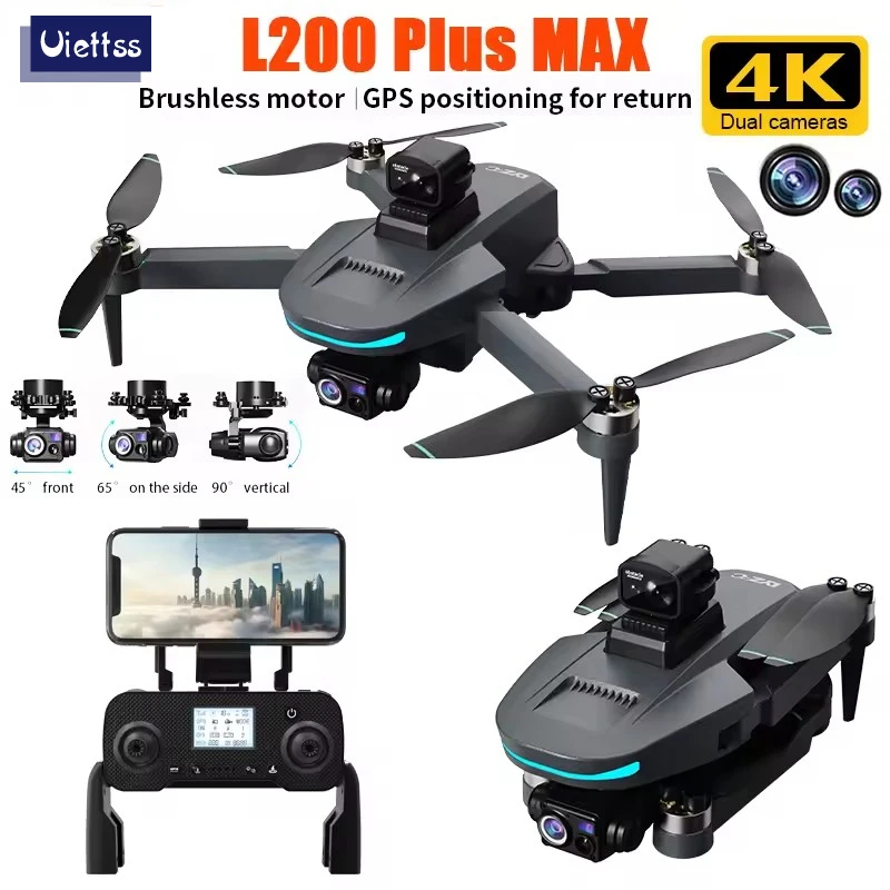 

L200 Plus MAX 4K Professional RC Camera Drone With 3-Axis Gimbal 5G WIFI GPS 360° Obstacle Avoidance Optical Flow Quadcopter FPV