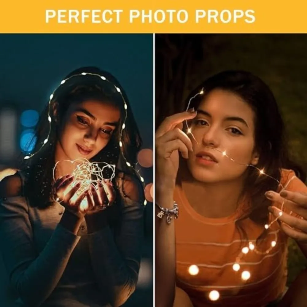 6 قطعة أضواء سلسلة الجنية مقاوم للماء 10 أضواء/20 أضواء 1 متر/2 متر وميض اليراع أضواء النجوم LED أضواء سلسلة وميض #2