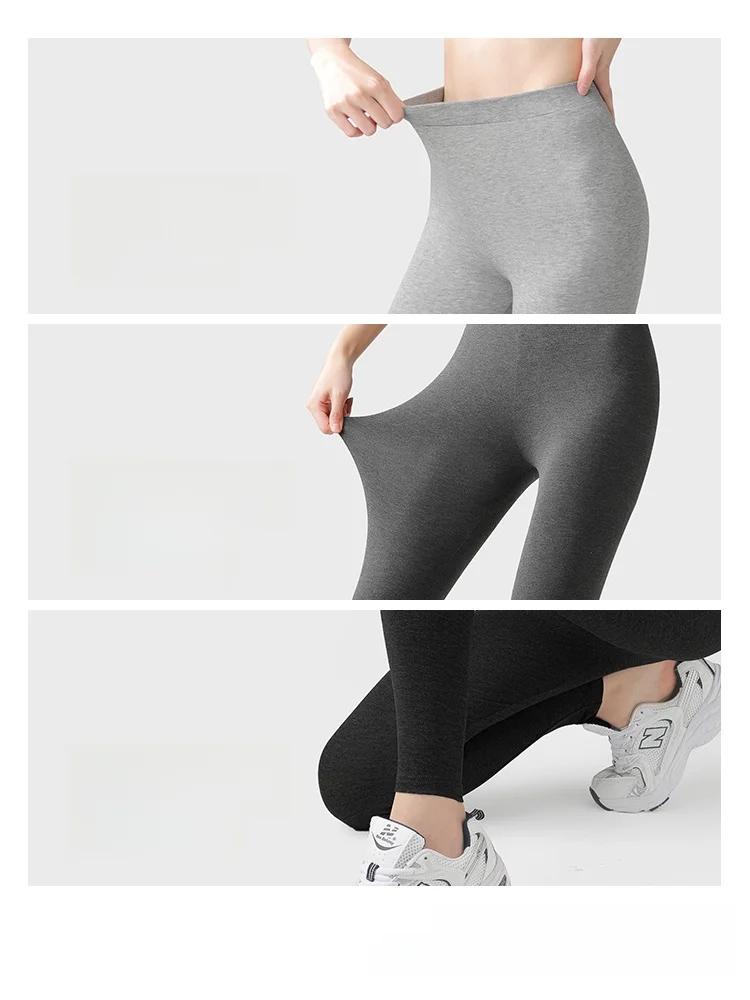 Pantaloni Yoga a Vita Alta in Modal per Donna, Versione Sottile Primavera-Autunno 2024, Nuovi Pantaloni Yoga Elasticizzati a Tre Quarti