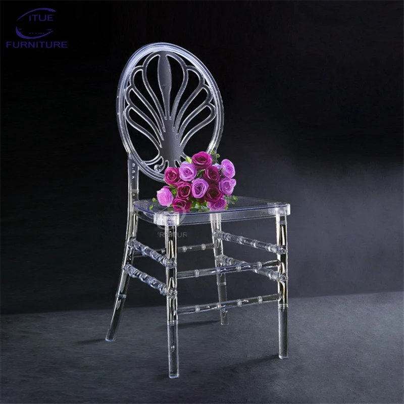 20 Pcs Transparent  Chair  Acrylic Chair For Weeding  Banquet Crystal Seat Family Hotel Dining Room chair Decoration