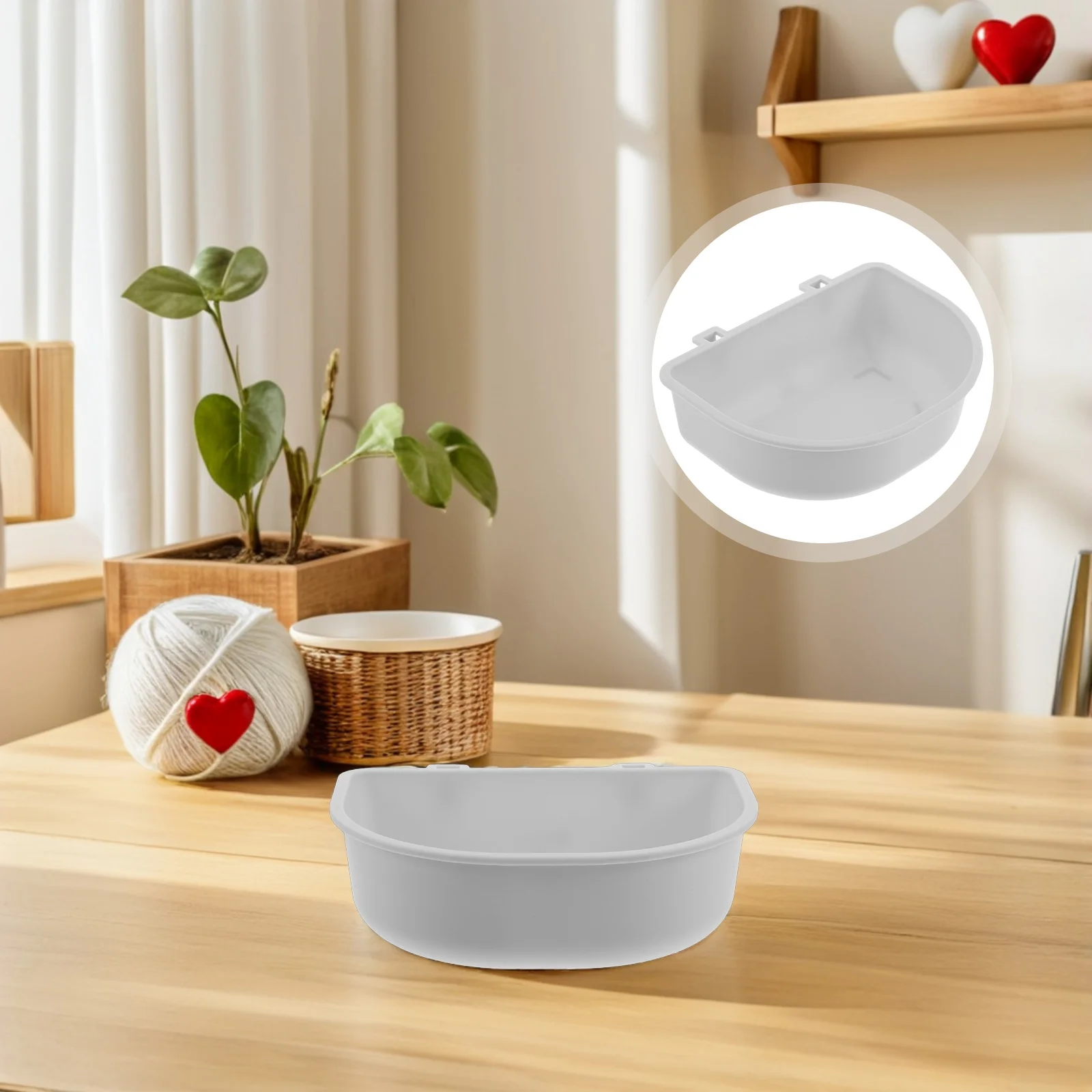 

15Pcs Hanging Dog Cat Bowl Kennel Water Feeder Cage Coop Cup Spillproof Design for Travel and Home Use Hanging Pet Bowl