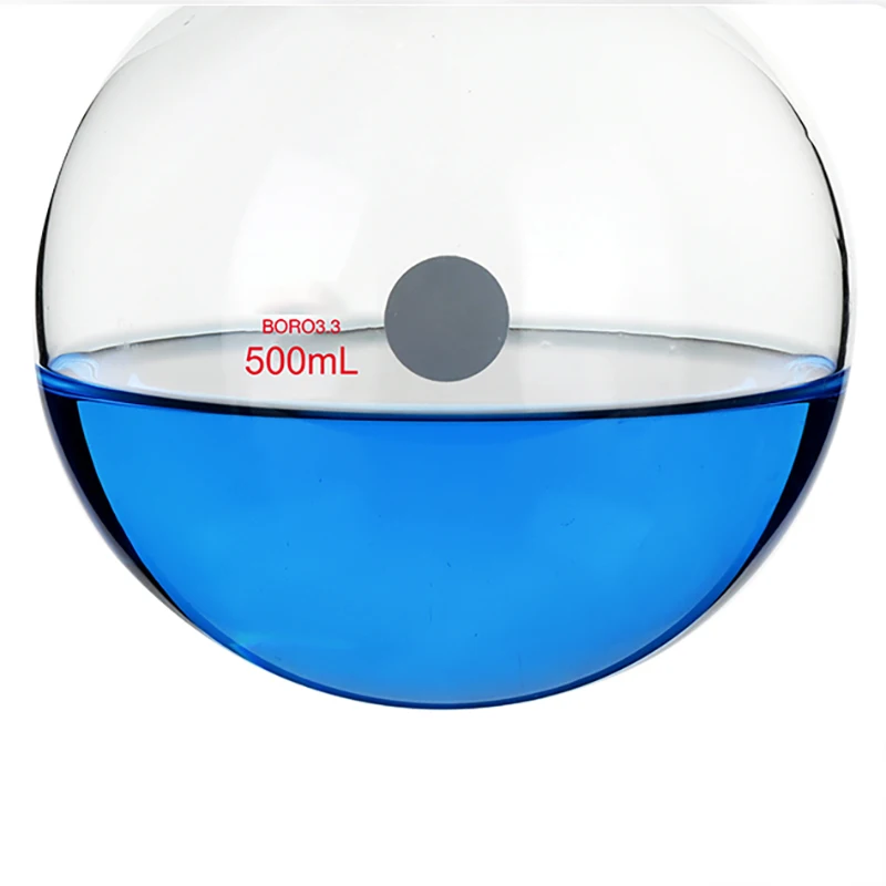 Solvent storage bottle, tetrafluoro high vacuum joint door, laboratory high temperature resistant spherical glass instrument