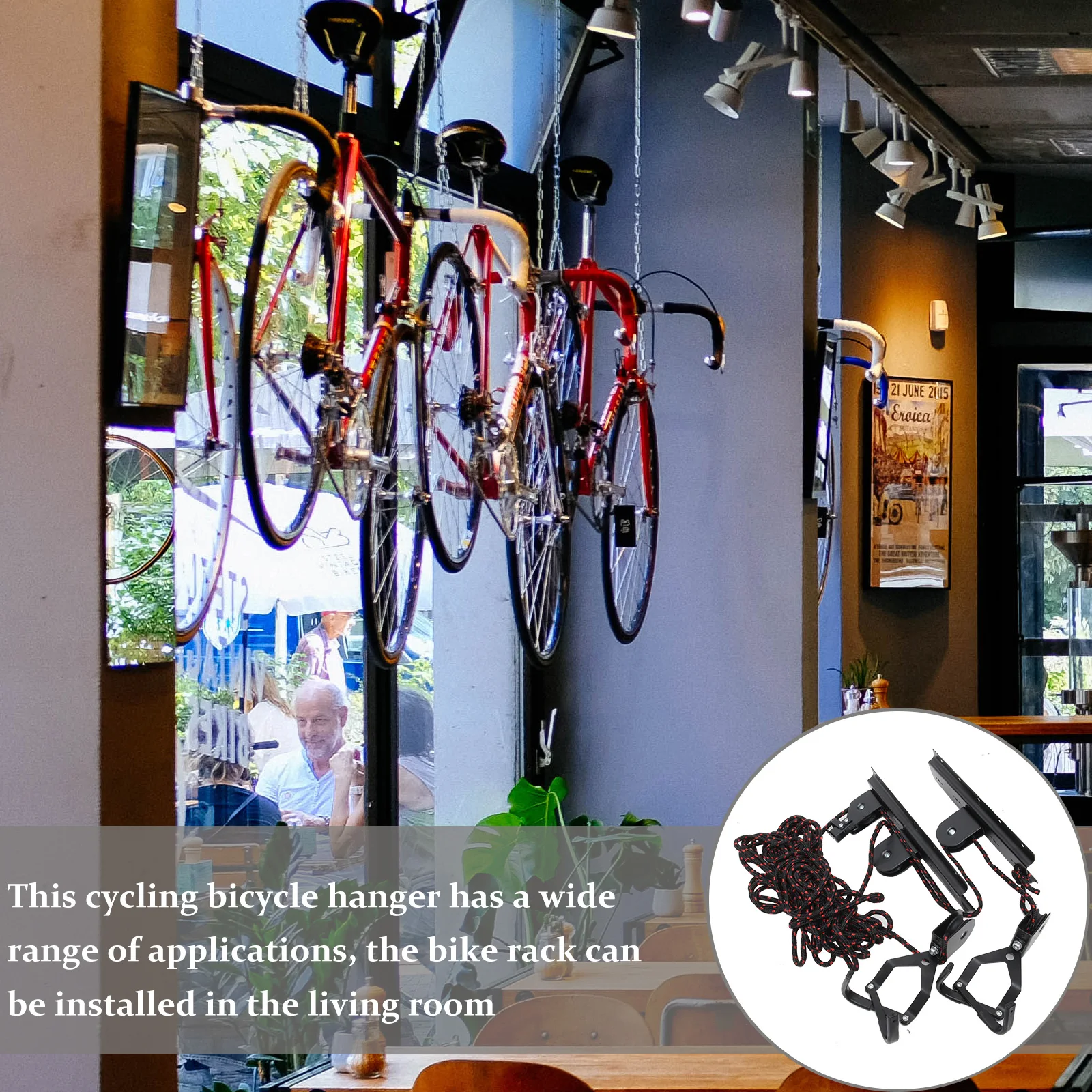 

Bicycle Wall Kayak Hoist Hook Black Storage Ceiling Mount Garage Lift Pulley System Garage Storage Lift Bike Rack