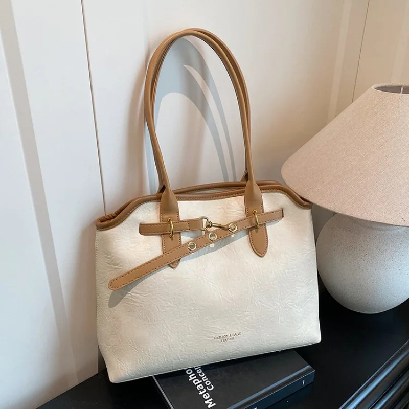 

Элегантная кожаная классическая дизайнерская парижская модная сумка большой вместимости для женщин, модная сумка через плечо