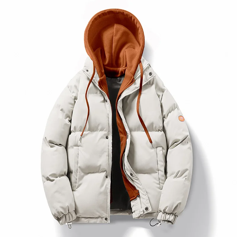 

Men Hooded Parka Thick Warm Colorful Bubble Coat Hip Hop Parka Korean Black Clothes Puffer Jackets Winter Jacket Mens Streetwear