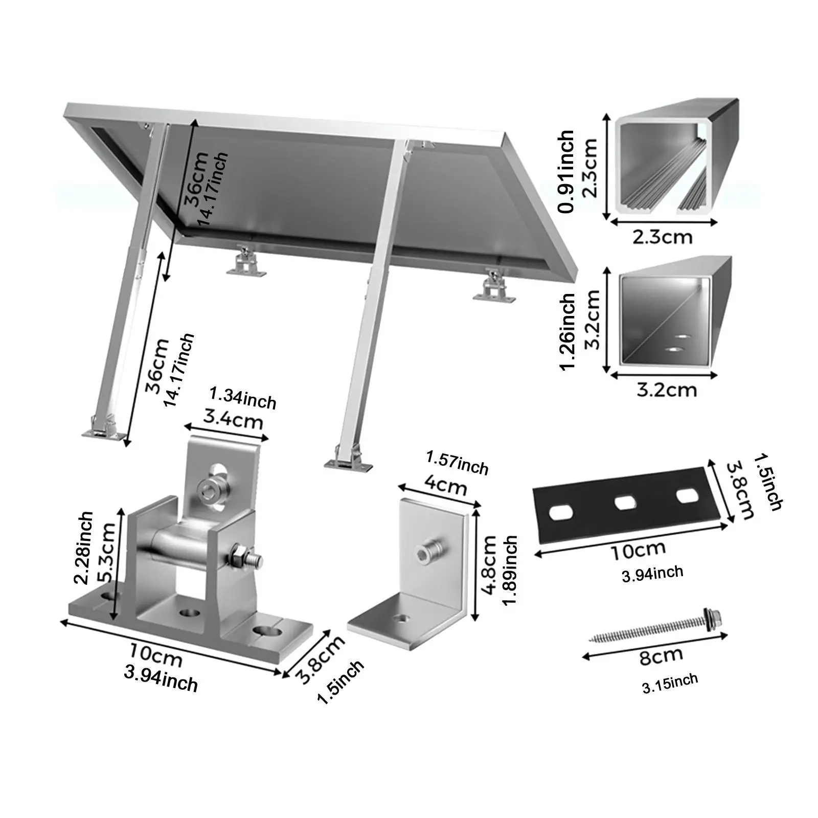 Solar Photovoltaic Bracket Folding Tilt Rack for Boats Home Off Grid System