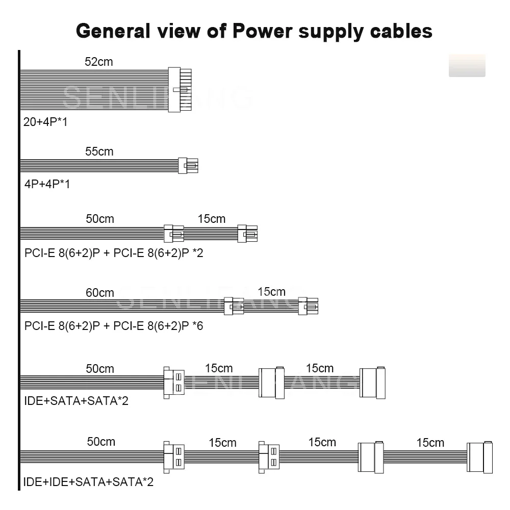 Connectable 8GPU 95% Efficiency ETH Bitcoin ETC RVN Mining Psu RGB ATX 2000w Power Supply For All Kinds of Graphics Machine