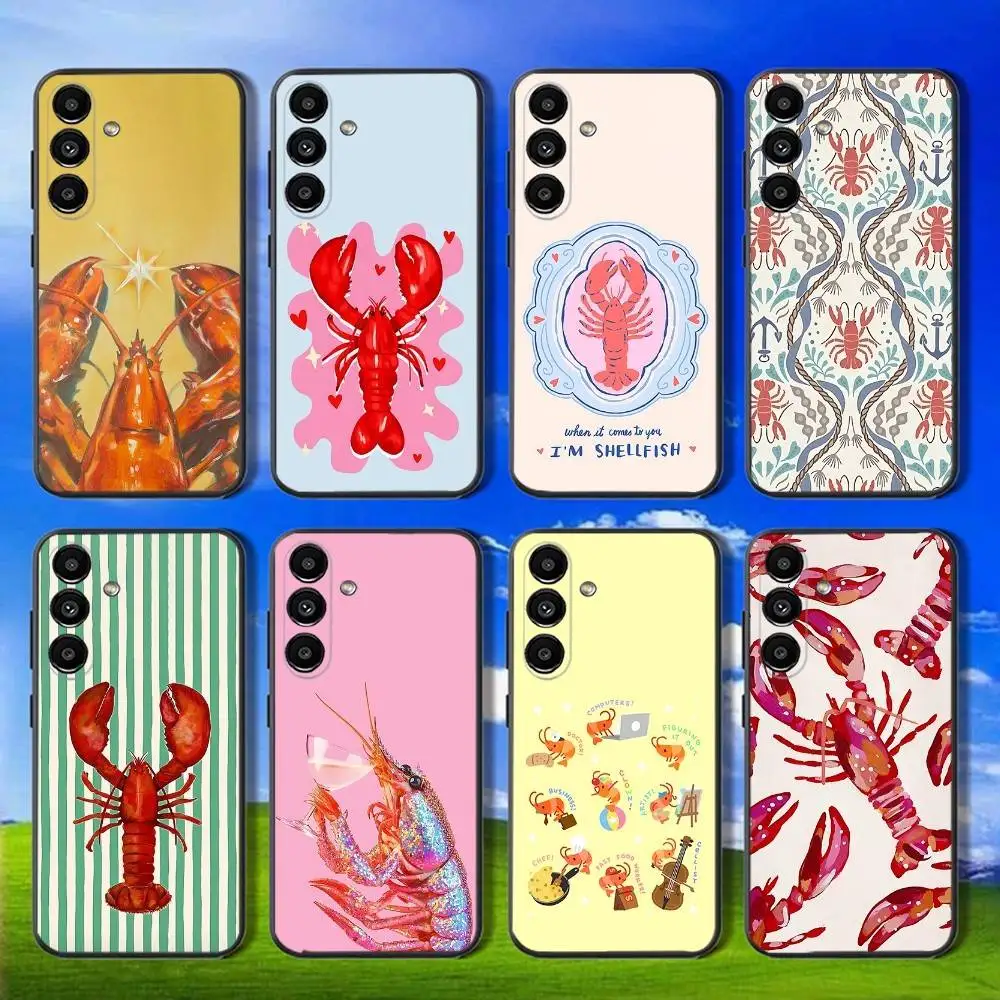 

Crayfish Lobster Phone Case For Samsung Galaxy A13,A21s,A22,A31,A32,A52,A53,A71,A80,Soft Black Shell