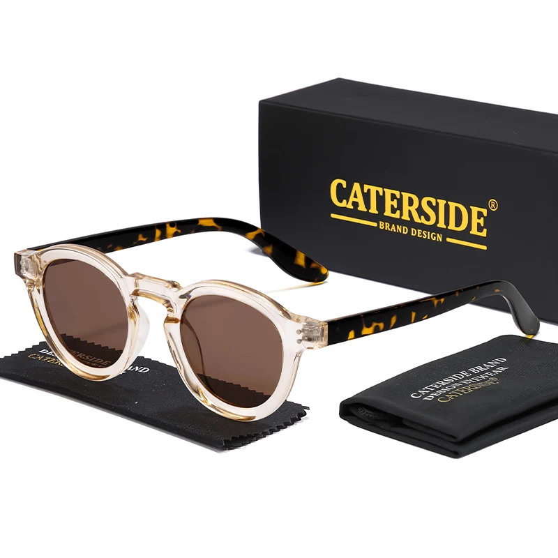 

CATERSIDE New Polarized Sunglasses Men High-Quality TR90 Frame TAC Lenses Round Sun Glasses Women Driving Travel Fishing Eyewear