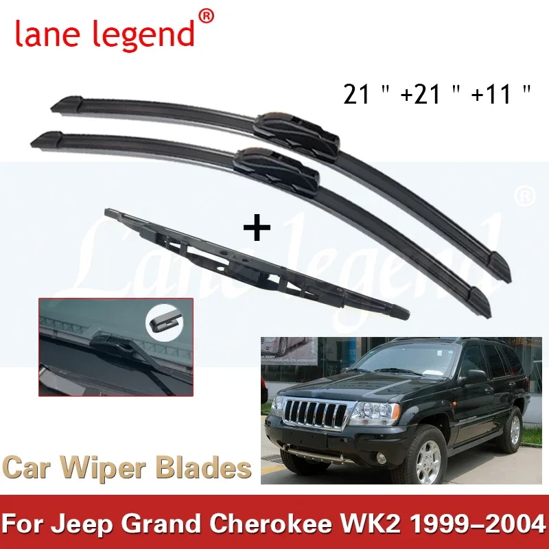 Car Front & Rear Windshield Windscreen Front Window Wiper Blades For Jeep Grand Cherokee WK2 1999 2000 2001 2002 2003 2004