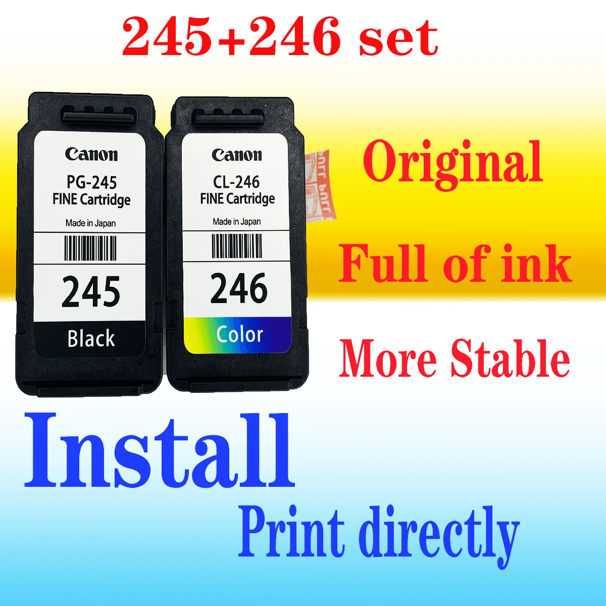 Canon PG-245 XL 246XL Black Color ink cartridge, compatible with PIXMA MG2420 MG2520 MG2522 MG2525 MG2920 MG2922 MG2924 MG3020