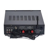 SUNBUCK AV80 400W 2.0 Home Theater Amplifier HiFi bluetooth Power Amplifier Stereo Audio Karaoke FM Receiver USB SD 2 Mic Input