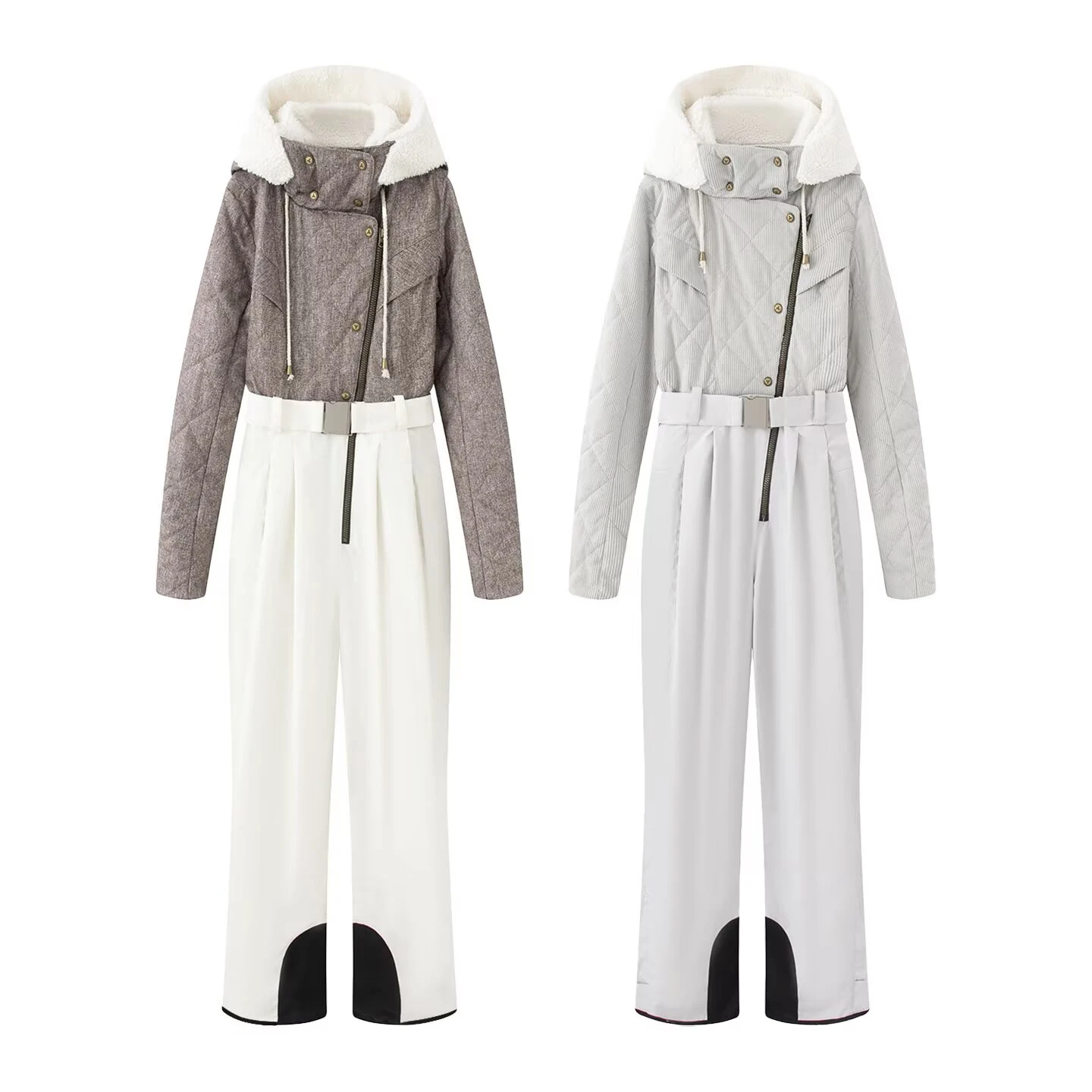 Lao Qian Feng Ski Suit Waterproof and Wear resistant Double Board Integrated Ski Suit Breathable and Warm Outdoor Winter