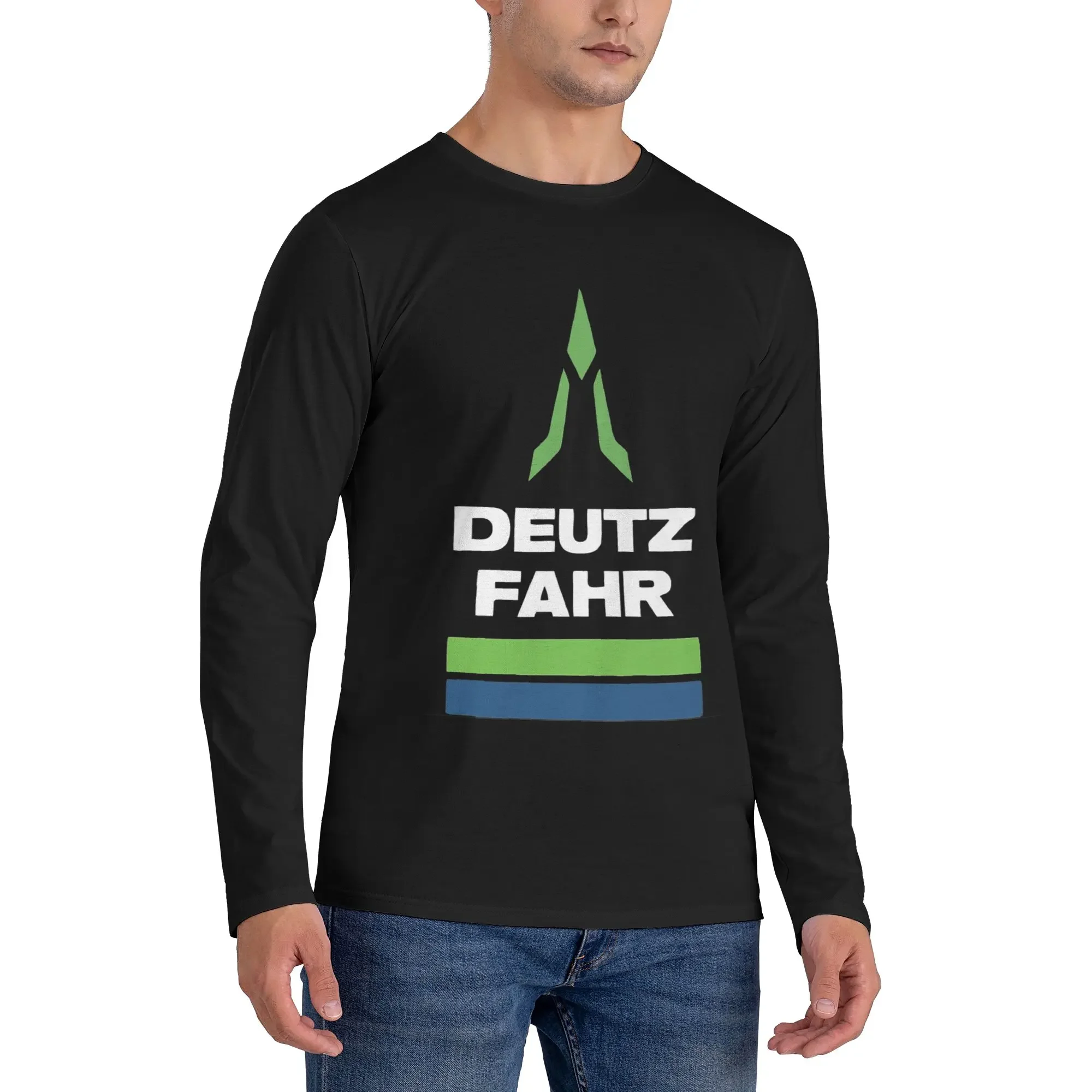 

Deutz Fahr Logo Merchandise Essential Men's Long Sleeved T-shirt Fashion Round Neck T shirts Spring and Autumn Men tops