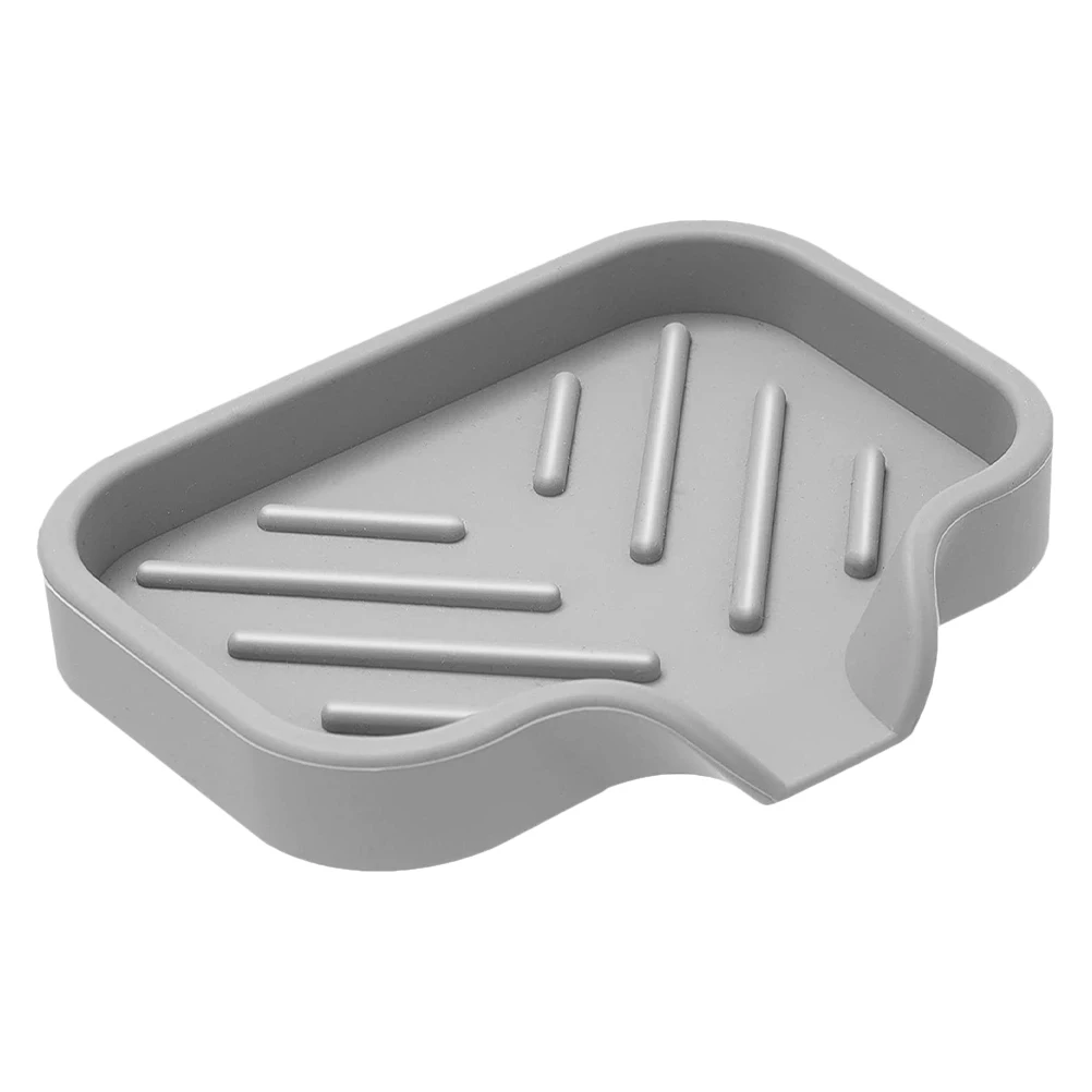 

Silicone Soap Dish Rack Case Sink Drain Tray Holder Storage Household Bathroom Container