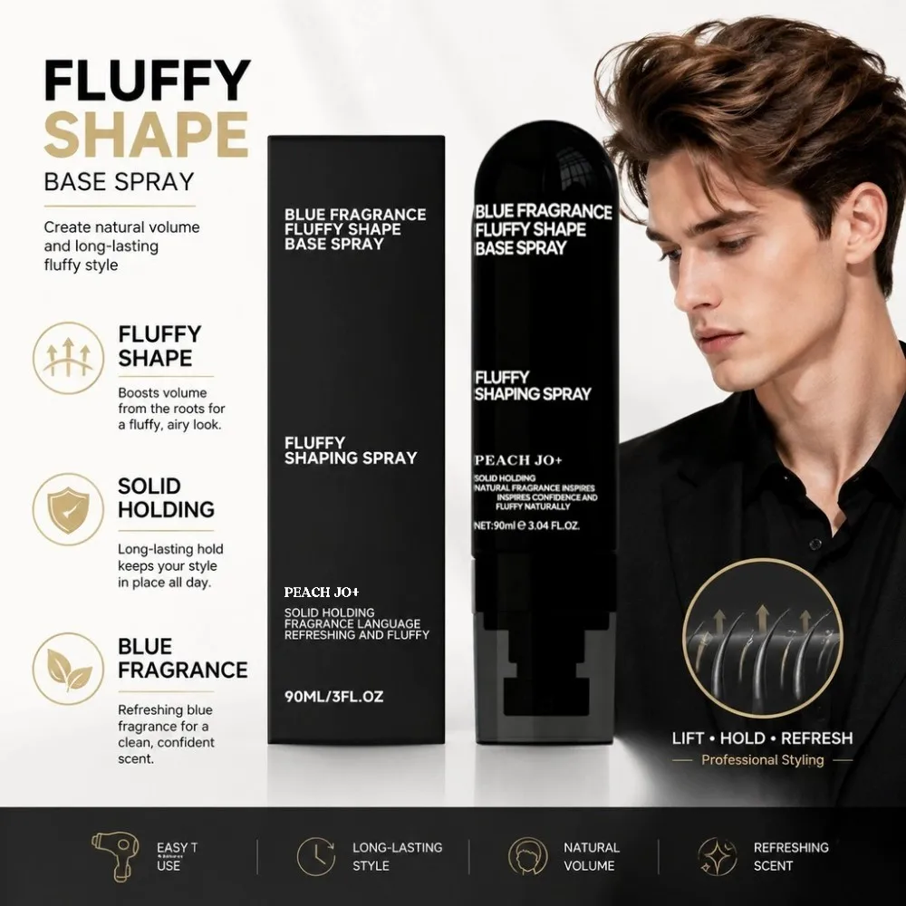 PEACH JO+ Blue Fragrance Fluffy Shape Base Spray No Wash Hair Volume Spray,Long Lasting Styling Mist for Voluminous Hairstyle