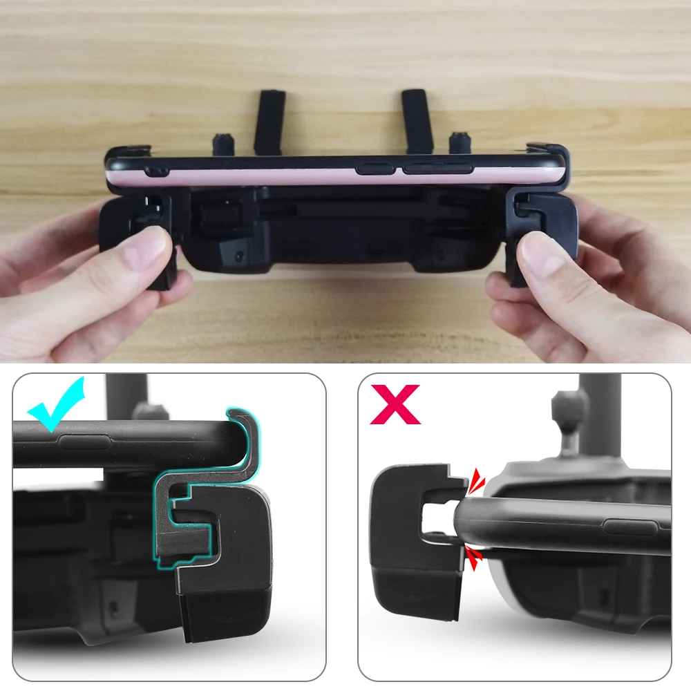 Remote Control Holder Extended Clip for DJI Mavic Mini Pro Mavic 2 Air Spark Easy Install Bracket Stable Phone Stent Holder