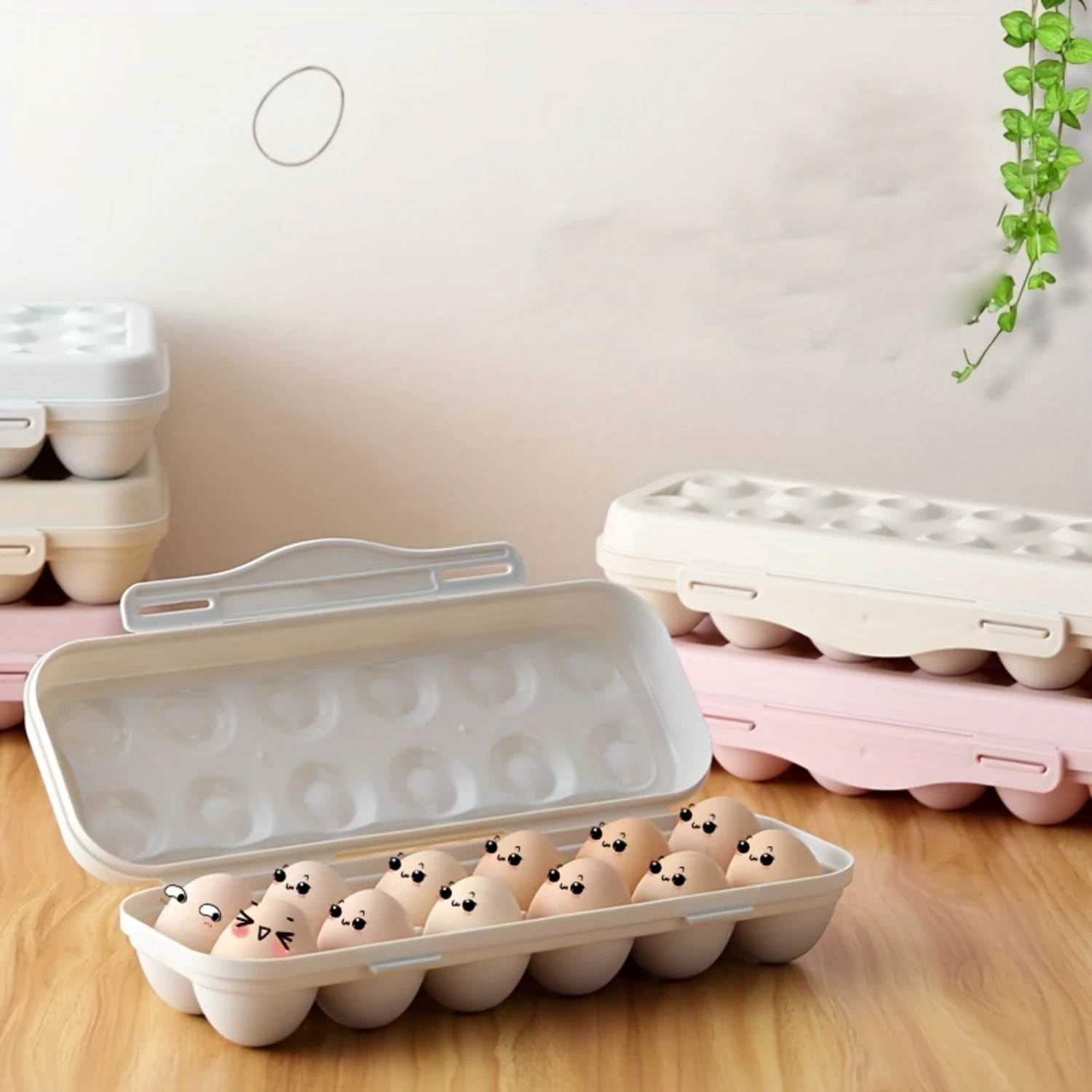 1pc Spacious 18 Grids Egg  Box - Durable Anti-Collision Design, Versatile Duck Egg , Refrigerator and Bathroom Organizer - Perfe