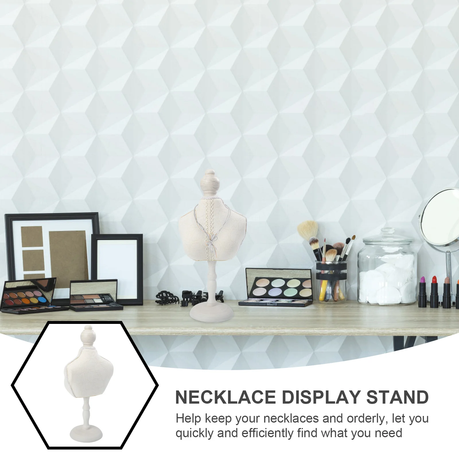 Necklace Display Stand Jewelry Holder For Home Decor, Desktop Necklace Rack, Chic Jewelry Storage Organizer