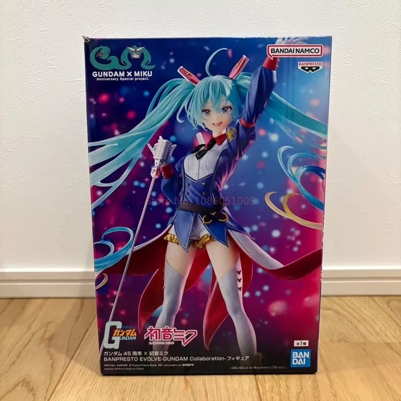 [Preventa] genuino Bandai Evolve Gundam X Miku aniversario proyecto especial Banpresto Vocaloid Hatsune Miku juguete coleccionable