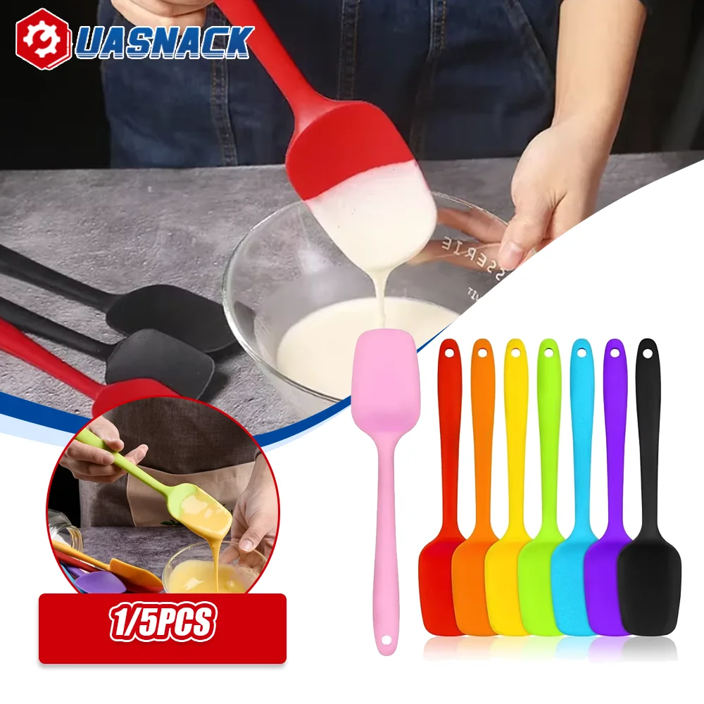 

1/5PCS Silicone Spoon High Temperature Nonstick Butter Spatula Stirring Liquid Spoon Kitchen Baking Accessories and Tools