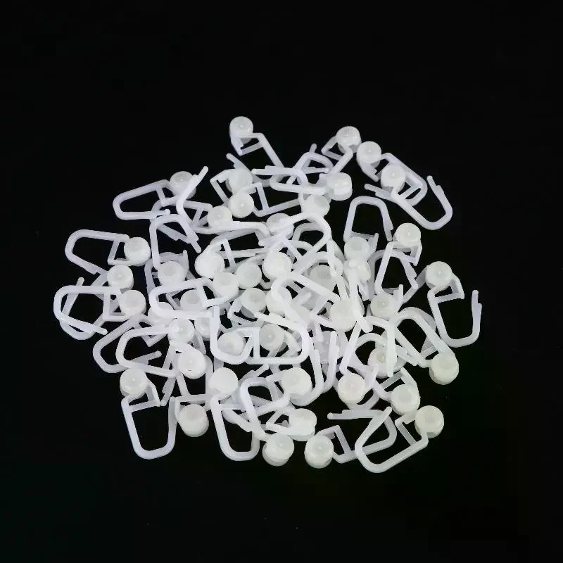 50Pcs Curtain Hanging Ring Track Hooks Universal Bed Window Shades Roller Hangers Blind Sliding Curtain Hooks Accessories