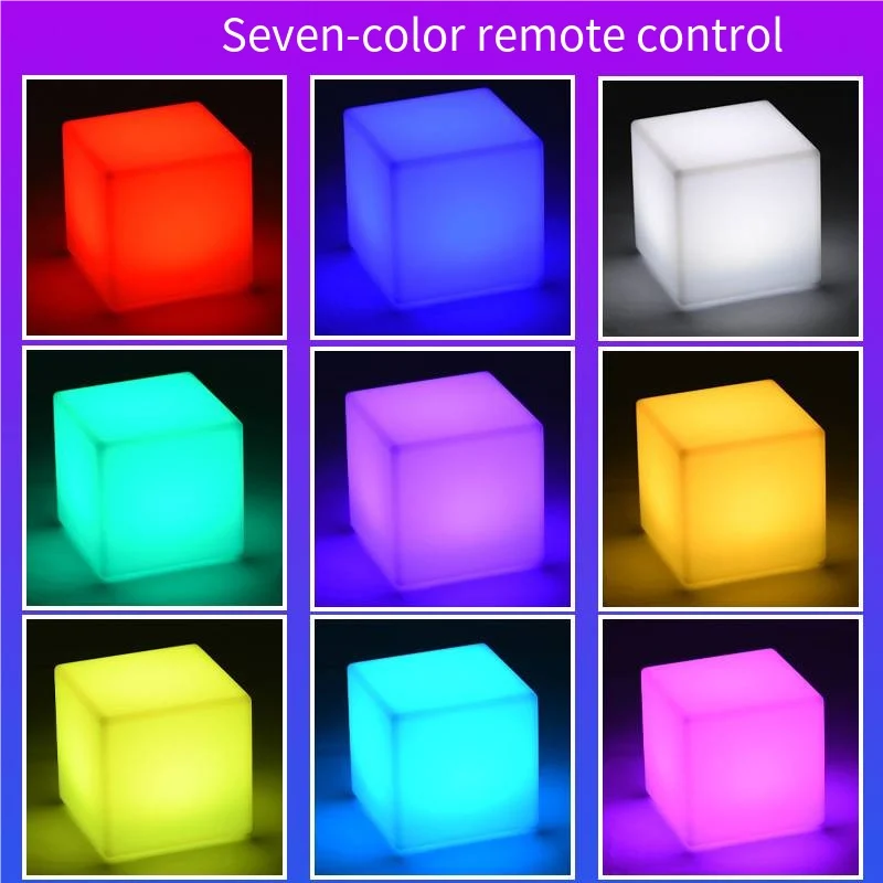 Rechargeable LED Cube Light LED Furniture Waterproof Garden Glowing Stool Cube Remote Control Chair for Bar Nightclub Home Decor