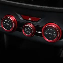 3Pcs/Set Car styling Air Conditioning Vol adjustment Knob Ring For Subaru XV Forester SK Outback Legacy Impreza auto accessories
