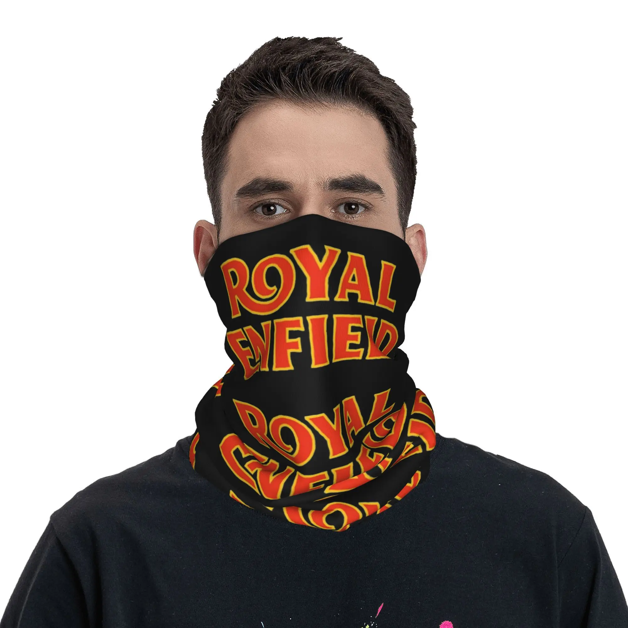 Royal Enfields Logo Bandana Neck Gaiter Printed Motorcycle Racing Magic Scarf Multiuse Balaclava Fishing Unisex Adult All Season