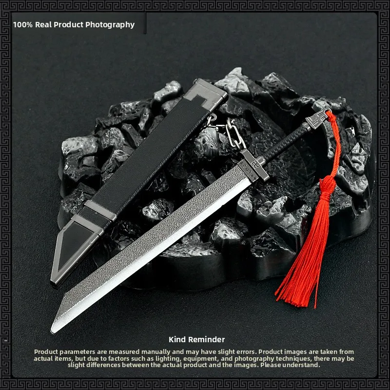 الهامش المائي فيلم والتلفزيون المحيط لو Zhishen لين تشونغ لي باي الفأس سبيكة نموذج سلاح لعبة 22 سنتيمتر تمثال فنون الدفاع عن النفس الصينية