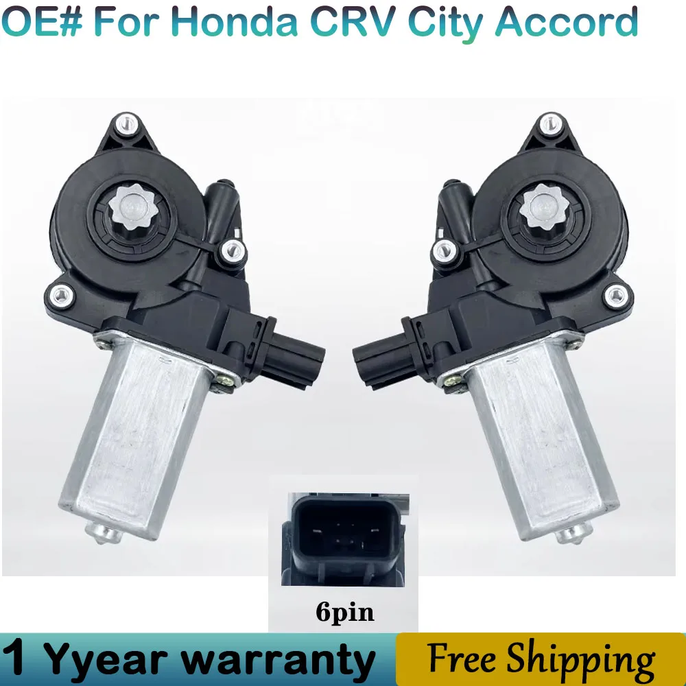 

6Pin Power Window Lifter Motor For Honda CRV 2007-2011 Accord 08-13 City 08-14 Window Regulator Motor 72250-SWA-A01 72710SWAA01