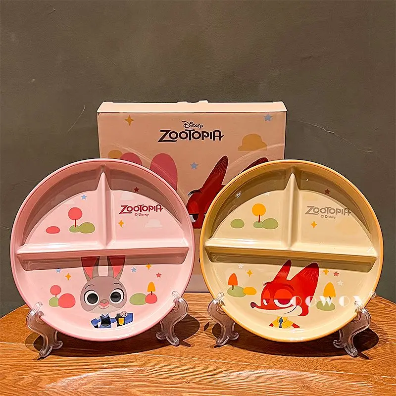 Disney Zootopia Judy Nick cartoon anime cute ceramic divided plate creative Kawaii student tableware plate gift wholesale