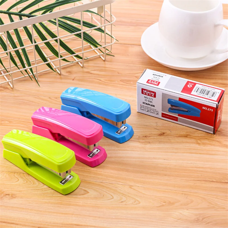 Energy-saving Stapler Office Binding Supplies Colourful 24/6 Regular Hand-Held Stapler Student Stationery