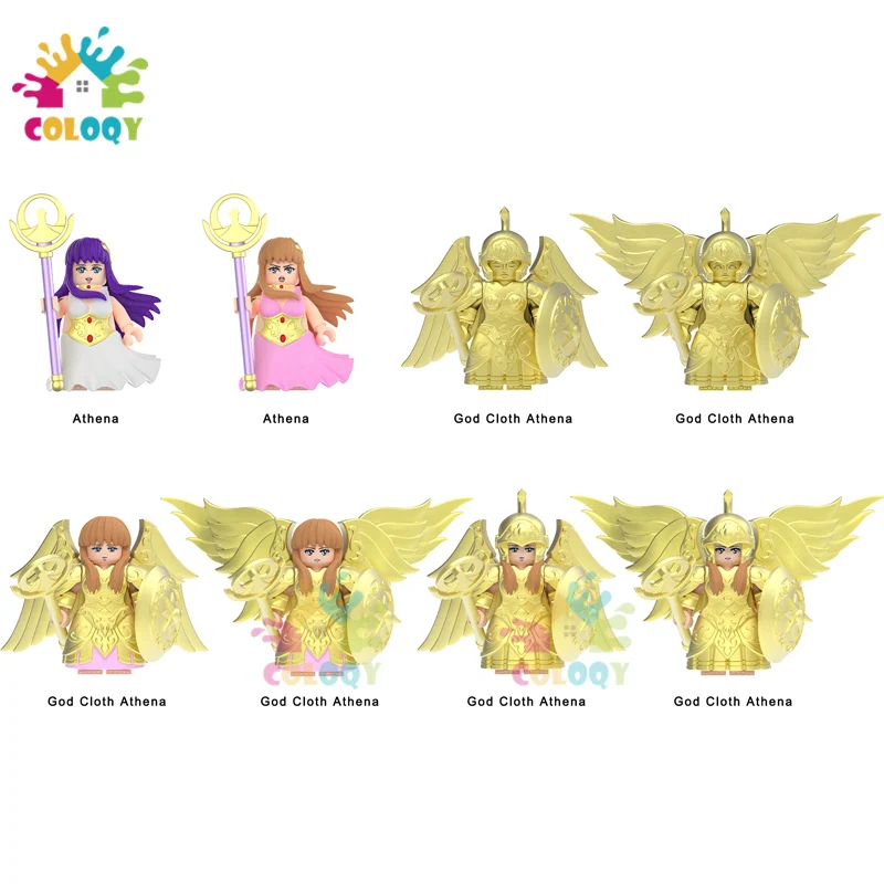 

Kids Toys Comic Cartoon Golden Athena Saint Building Blocks Seiya Mini Action Figures Toys For Kids Christmas Gifts