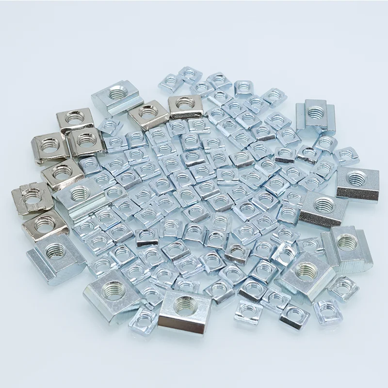 200x Slot Sliding Nut In t M3 M4 M5 M6 M8 Square Nuts T Block Track Sliding Hammer Nut for Connection Aluminum Profile 2020 3030