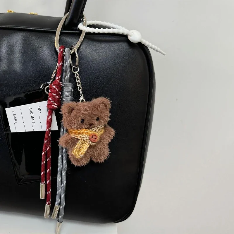 Keychain Puppy Bag Pendant Girls Gifts Bear Doll Hanging Decoration Mobile Phone Car Key Ring Bag Accessories Valentine\'s Day