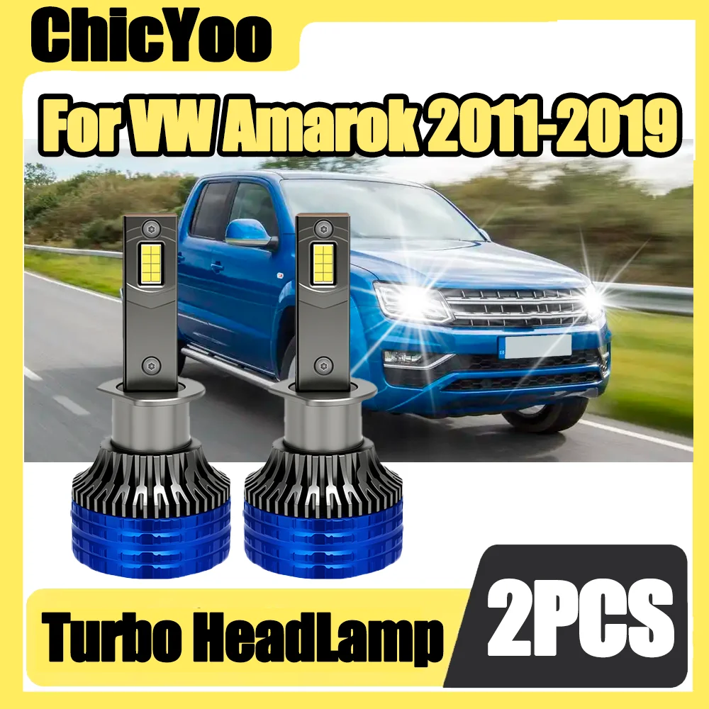 

2PCS 3570 CSP Chips 6000K White H1 LED Headlight Headlamps With double Copper tube turbo fan auto lights For VW Amarok 2011-2019