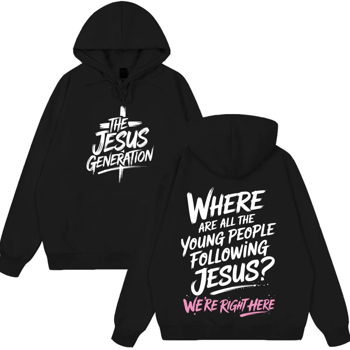 The Jesus Generation Vintage Graphics Hoodie Men Women Fashion Sweatshirts Winter Loose Casual Harajuku Oversized Pullover
