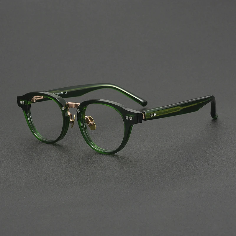 

Top Quality Handmade Acetate Optical Glasses Frame Men Women Luxury Brand Vintage Round Eyeglasses Computer Prescription Eyewear