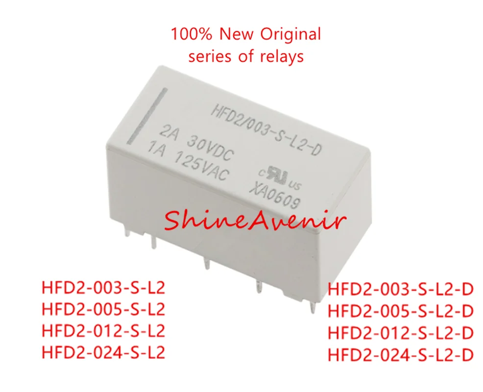 15pcs HFD2-003-S-L2 HFD2-005-S-L2 HFD2-012-S-L2 HFD2-024-S-L2 HFD2-003-S-L2-D HFD2-005-S-L2-D HFD2-012-S-L2-D HFD2-024-S-L2-D