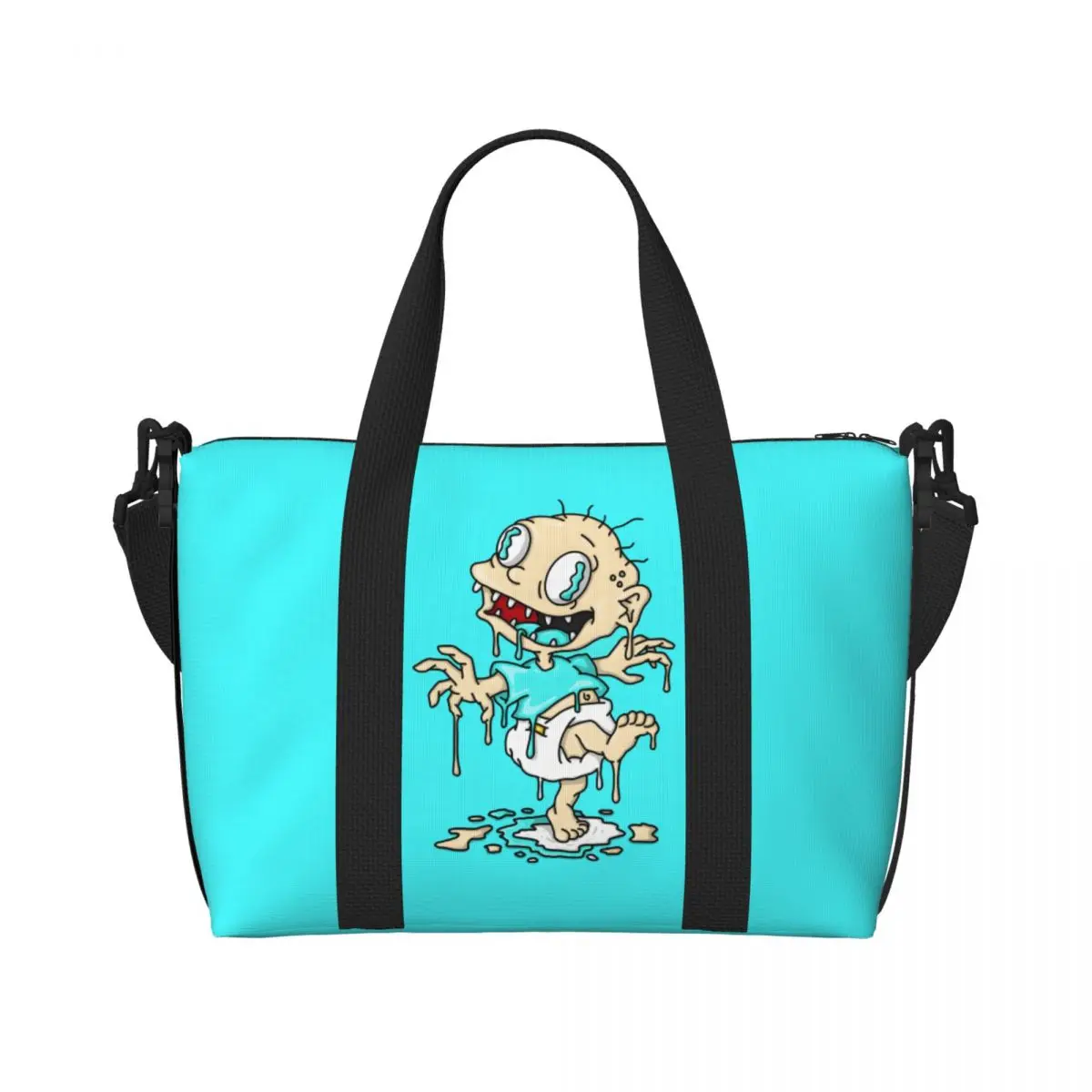 

Custom R-Rugrats Tote Bag Women Large Capacity Cute Cartoons Beach Gym Shoulder Travel Bag