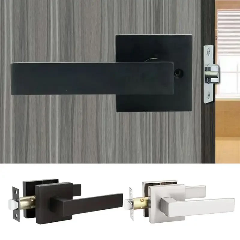Matte Black Door Handle Door Locks Door Levers For Passage Heavy Duty Locks Reversible Flat Levers Privacy Levers