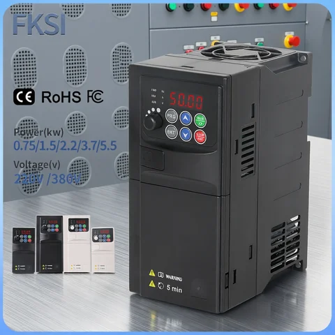 New arrived VFD 0.75KW/1.5KW/2.2KW/3.7KW/5.5KW 220V/380V  3 phase output Variable Frequency Drive Motor Speed Control Inverter