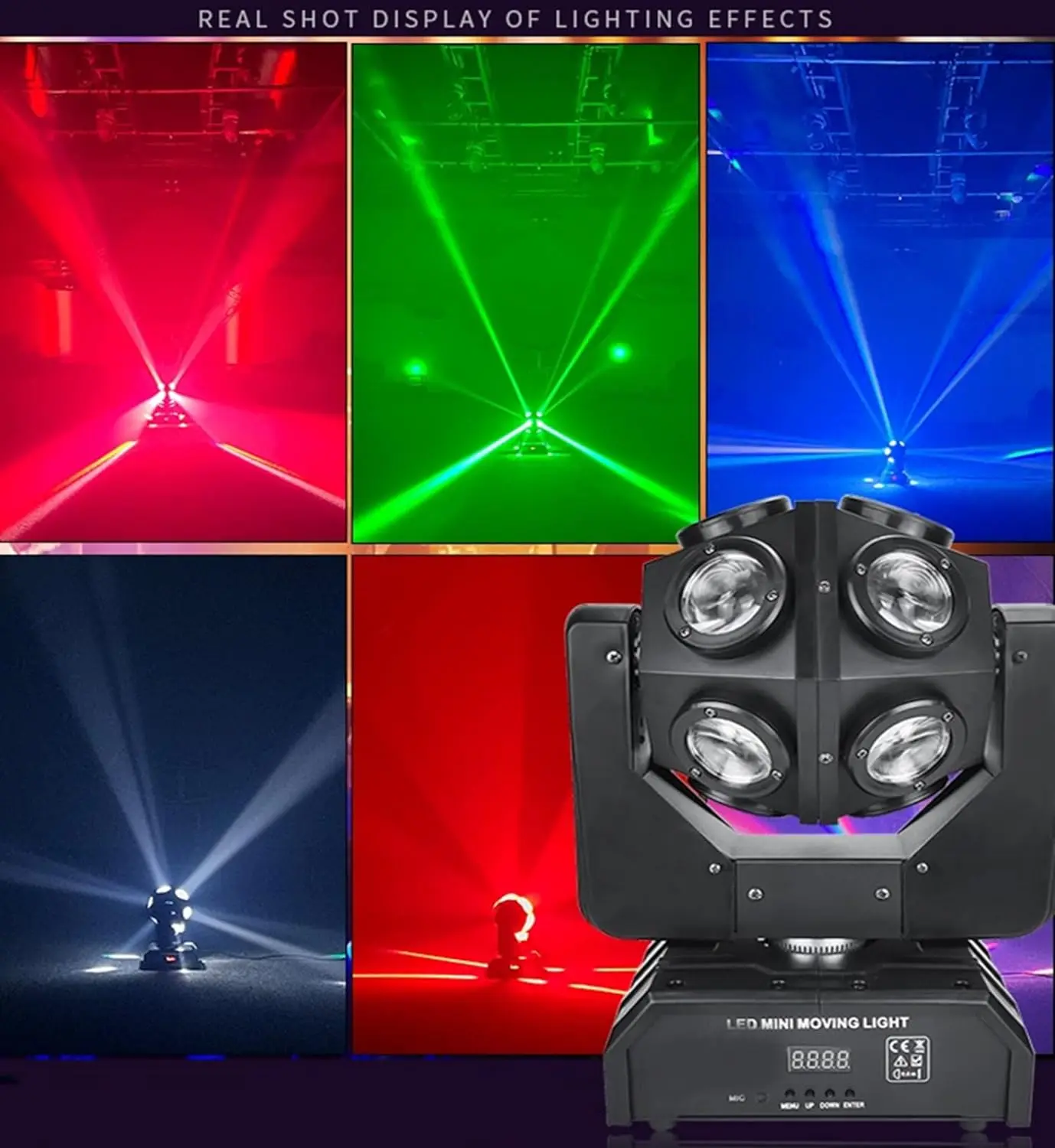 Imagem -03 - Moving Head Luzes Led Feixe de Futebol Strobe Rgbw Iluminação de Palco Controle Dmx Disco Party Show 12x10w dj