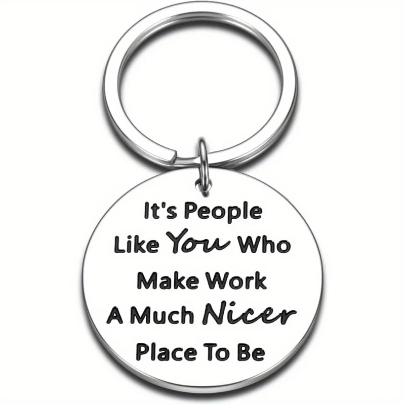 Stainless Steel Keychain, Perfect Colleague Employee Appreciation Gift for Retirement Farewell Boss Thank You