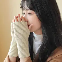 여성용 짧은 손가락 없는 장갑, 겨울 따뜻한 니트 팔 슬리브, 파인 캐주얼, 부드러운 고스 의류, 펑크 고딕 장갑  Best5